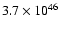 $ 3.7\times 10^{46}$