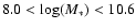 $8.0 <\log(M_*)<10.6$