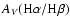 $A_V({\rm H}\alpha/{\rm H}\beta)$