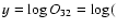 $y=\log O_{32} = \log($