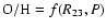${\rm O/H}=f(R_{23},P)$