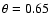 $\theta=0.65$