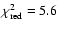 $\chi_{\rm red}^2=5.6$