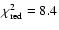 $\chi_{\rm red}^2=8.4$
