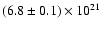 $(6.8\pm 0.1)\times 10^{21}$