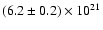 $(6.2\pm 0.2)\times 10^{21}$