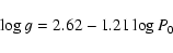 \begin{displaymath}\log g = 2.62 - 1.21 \log P_0
\end{displaymath}