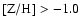 $\rm [Z/H]>-1.0$