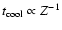 $t_{\rm cool}\propto Z^{-1}$