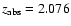 $z_{\rm abs}= 2.076$