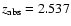 $z_{\rm abs}=2.537$