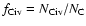$f_{\rm C {\sc iv}}=N_{\rm C {\sc iv}}/N_{\rm C}$