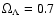 $\Omega_{\Lambda}= 0.7$
