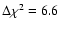 $\Delta\chi^{2} = 6.6$