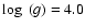 $\log~(g)= 4.0$