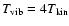 $T_{\rm vib}=4T_{\rm kin}$