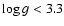 $\log g < 3.3$