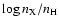 $\log{n_{\rm X}/n_{\rm H}}$