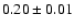 $0.20\pm0.01$