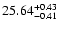 $\rm 25.64^{+0.43}_{-0.41}$