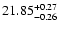 $\rm 21.85^{+0.27}_{-0.26}$