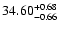 $\rm 34.60^{+0.68}_{-0.66}$