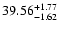 $\rm 39.56^{+1.77}_{-1.62}$