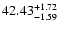 $\rm 42.43^{+1.72}_{-1.59}$