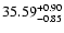 $\rm 35.59^{+0.90}_{-0.85}$