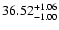$\rm 36.52^{+1.06}_{-1.00}$