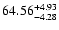 $\rm 64.56^{+4.93}_{-4.28}$