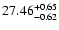 $\rm 27.46^{+0.65}_{-0.62}$