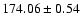 $174.06\pm0.54$