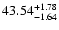 $\rm 43.54^{+1.78}_{-1.64}$