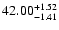 $\rm 42.00^{+1.52}_{-1.41}$