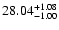 $\rm 28.04^{+1.08}_{-1.00}$