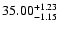 $\rm 35.00^{+1.23}_{-1.15}$