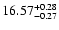 $\rm 16.57^{+0.28}_{-0.27}$