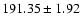 $191.35\pm1.92$