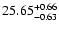 $\rm 25.65^{+0.66}_{-0.63}$