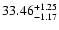 $\rm 33.46^{+1.25}_{-1.17}$