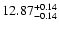 $\rm 12.87^{+0.14}_{-0.14}$