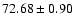 $72.68\pm0.90$