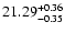 $\rm 21.29^{+0.36}_{-0.35}$