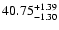 $\rm 40.75^{+1.39}_{-1.30}$