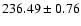 $236.49\pm0.76$