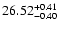 $\rm 26.52^{+0.41}_{-0.40}$