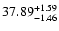 $\rm 37.89^{+1.59}_{-1.46}$