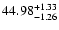 $\rm 44.98^{+1.33}_{-1.26}$