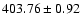 $403.76\pm0.92$